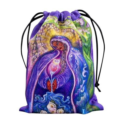 Tarot -Karten -Aufbewahrungstasche - Wiederverwendbar 13 18 cm Dicker Tarot -Deckhalter | Soft Beutel für Oracle -Karten, Würfel, Schmuckaufbewahrung, Reiseorganisator, kompakte Schutztarot -Deck Gesc von Generisch
