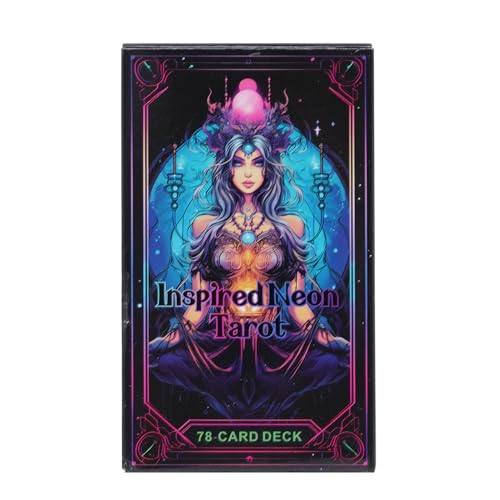 Tarot Oracle Cards, 78-Piece Neon-Inspired Deck Beginners, 4.13x2.48in English Version Fortune Telling Cards, Fun and Engaging Game for Holiday Gatherings, Family Parties Tarot Oracle Cards, 78-Piece Neon-Inspired Deck Beginners, 4.13x2.48in English Version Fortune Telling Cards, Fun and Engaging Game for Holiday Gatherings, Family Parties von Generisch