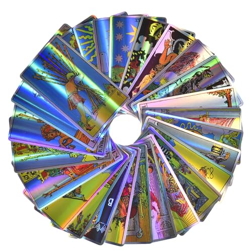 Tarotkarten für Anfänger, 78 Blatt Wahrsagerkarten, Wahrsager-Spiel-Werkzeuge für Jugendliche, Männer, Frauen, Zuhause, , Versammlungsparty von Generisch