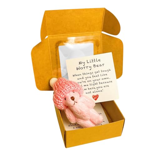 Taschenbär, Kleine Taschenbär-Umarmung, Gefüllter Kleiner Bär Taschenbär Dose, Flauschige MiniTeddybären für Valentinstag, Weihnachten, Geburtstag, Hochzeit, Abschlussfeier (Rosa) von Generisch