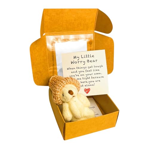 Taschenbär, Kleine Taschenbär-Umarmung, Gefüllter Kleiner Bär Taschenbär Dose, Flauschige MiniTeddybären für Valentinstag, Weihnachten, Geburtstag, Hochzeit, Abschlussfeier (Weiß) von Generisch