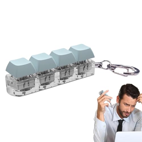 Tastatur Clicker Fidget Schlüsselanhänger, Tastatur Fidget Spielzeug | 4 Tasten Finger Tastatur Fidget Clicker Schlüsselanhänger | Fidget Schlüsselanhänger zum Stressabbau von Generisch