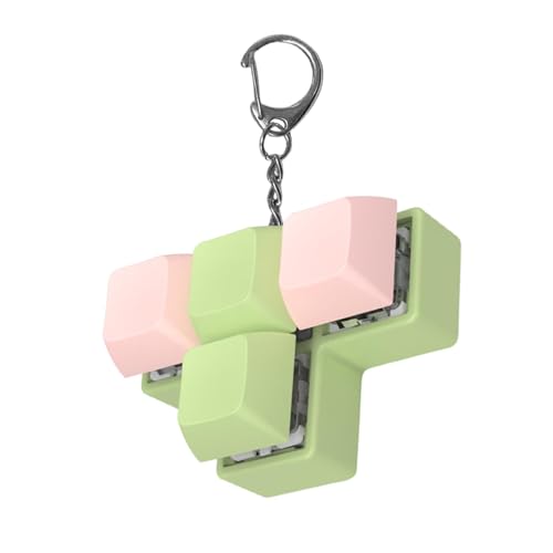 Tastatur-Fidget-Schlüsselanhänger,Keyboard-Fidget-Clicker-Schlüsselanhänger Leuchtendes 4--Schafttester-Fingerspielzeug Schlüsselanhänger, sensorisches Spielzeug, Wellentester, entspannendes Tastatur-Fidget-Schlüsselanhänger,Keyboard-Fidget-Clicker-Schlüsselanhänger Leuchtendes 4--Schafttester-Fingerspielzeug Schlüsselanhänger, sensorisches Spielzeug, Wellentester, entspannendes von Generisch