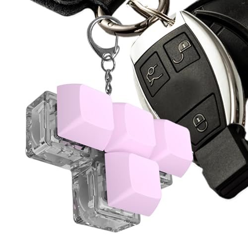 Tastatur-Fidget-Spielzeug,Keyboard-Fidget-Schlüsselanhänger|Leuchtendes 4-Schlüssel-Schafttester-Fingerspielzeug - Fingerspielzeug, lustiger sensorischer Schlüsselanhänger, Schafttester, entspannend von Generisch