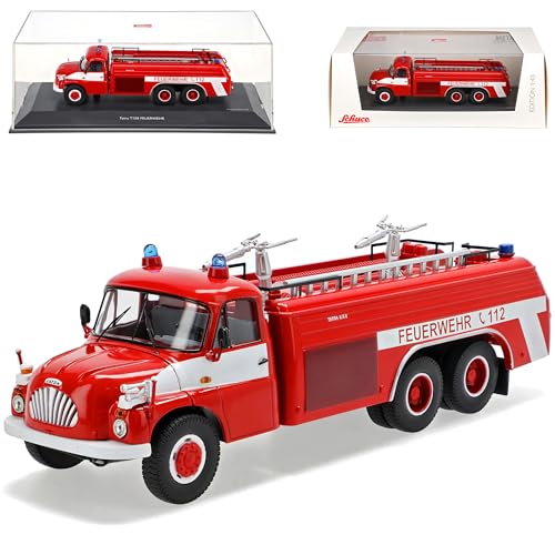 Tatra T138 Feuerwehr Rot mit Weiss DDR 1/43 Schuco Modell Auto Modell Auto von Generisch