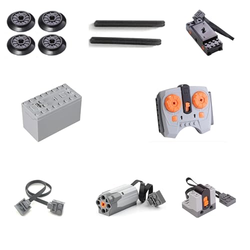 Technik Power Functions Motor Set Kompatibel mit Lego Technic 2.4GHz Fernsteuerung mit 7.4V Akku Box 9V Servo L und M Motoren für Fahrzeuge und Roboter von Generisch