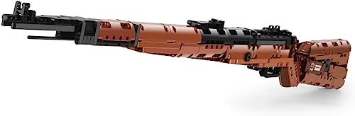 Technik Rifle K98 Kit, 1025 Pieces Construction Kit, Building Blocks Mauser 98K Rifle with Shooting Function, Weapons Model with Shooting Function MOC Military, Compatible with Lego Rifles (K98) von Generisch