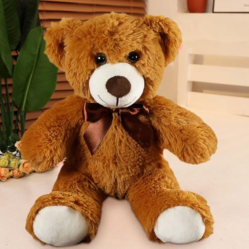 Teddybär Plüsch Gefüllter Plüschtier Netz Kissen Bär Spielzeug Puppe Geschenk für Kinder Jungen Mädchen Geburtstag Weihnachten Valentinstag 13,5 Zoll Weicher Sanft von Generisch