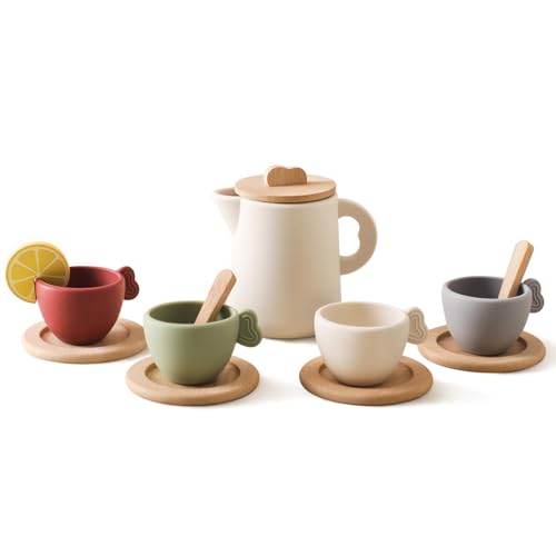 Teeservice Kinder Spielküche Zubehör – Rollenspiel-Küchenzubehör aus , Silikon, Kaffee-Nachmittagstee-Set, Spielküchenspielzeug, Rollenspiel-Essenssets für Kinder - Keine Palette Teeservice Kinder Spielküche Zubehör – Rollenspiel-Küchenzubehör aus , Silikon, Kaffee-Nachmittagstee-Set, Spielküchenspielzeug, Rollenspiel-Essenssets für Kinder - Keine Palette von Generisch