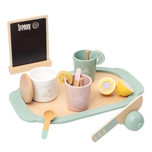 Teeservice Kinder Silikon Holz Kinderküche zubehör, Zitronentee-Spielhaus aus Holz Spielhausspielzeug, Teeset Kinderspielzeug Küchenzubehör Holzspielzeug, Geschenk für Mädchen Jungen Teeservice Kinder Silikon Holz Kinderküche zubehör, Zitronentee-Spielhaus aus Holz Spielhausspielzeug, Teeset Kinderspielzeug Küchenzubehör Holzspielzeug, Geschenk für Mädchen Jungen von Generisch