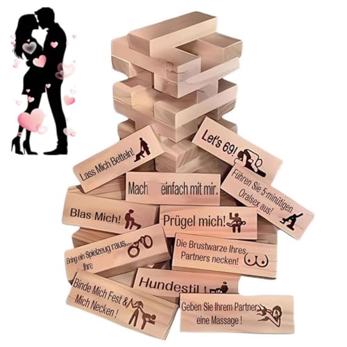 The Lust Tower, Lust Tower, Blocks Games for Couples, 48Pcs Super Naughty Block Tower Game, Valentine Tumbling Tower Stacking Blocks Game, Stacking Wooden Block Game for Couples The Lust Tower, Lust Tower, Blocks Games for Couples, 48Pcs Super Naughty Block Tower Game, Valentine Tumbling Tower Stacking Blocks Game, Stacking Wooden Block Game for Couples von Generisch