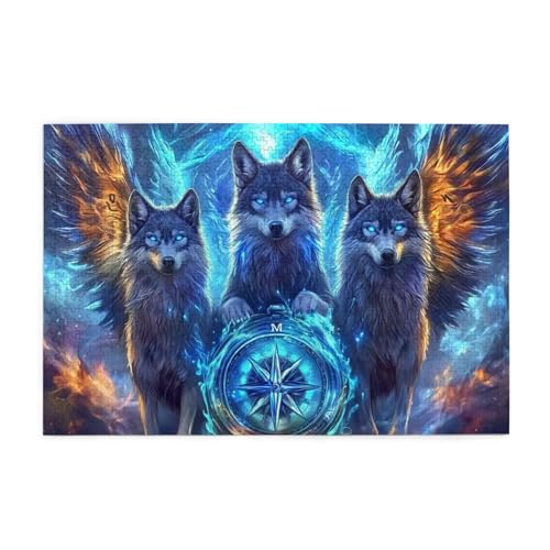 The Mystery Wolf Trio 1000 Teile Puzzle für Erwachsene Holzpuzzles für Erwachsene Geschenke Heimdekoration The Mystery Wolf Trio 1000 Teile Puzzle für Erwachsene Holzpuzzles für Erwachsene Geschenke Heimdekoration von Generisch