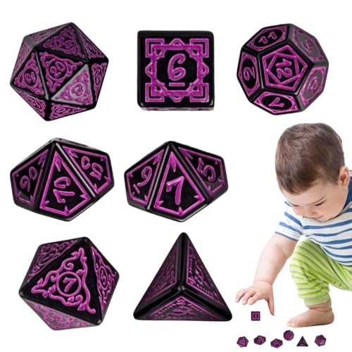 Themenwürfel Spiel - Acryl-Themenwürfel 7 Stück - Magnetische Aufbewahrungsbox inklusive Komplettset Spielzeug für Anfänger, Profis, Familie, von Generisch