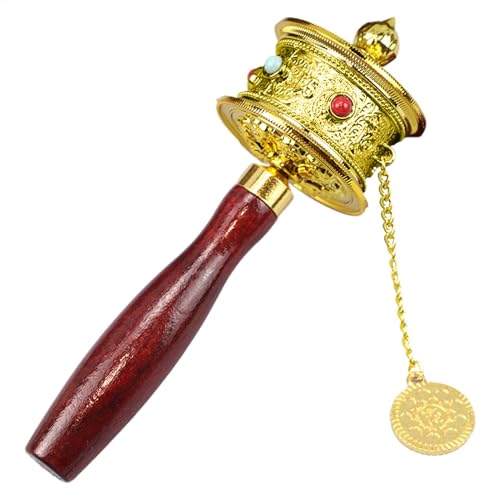 Tibetische Gebetsmühle Handgebetsrad Buddhistische Gebetsrad Buddha Schrift Segen Entspannende Yoga-Praxis Schriften Gebet für Meditation Holz Tibetische Gebetsmühle Handgebetsrad Buddhistische Gebetsrad Buddha Schrift Segen Entspannende Yoga-Praxis Schriften Gebet für Meditation Holz von Generisch