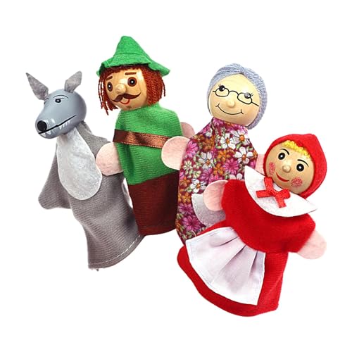 Tier-Fingerpuppen,Finger-Familienpuppen - 4 Stück Story Time Fingerpuppen | Fingerpuppen-Set, Partyzubehör, pädagogisches Badespielzeug für Geschichtenzeit, Strandspielzeug, Spielzeit Tier-Fingerpuppen,Finger-Familienpuppen - 4 Stück Story Time Fingerpuppen | Fingerpuppen-Set, Partyzubehör, pädagogisches Badespielzeug für Geschichtenzeit, Strandspielzeug, Spielzeit von Generisch