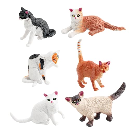 Tier Spielzeug Figur Katze Kleine Katze Figur Kätzchen Kuchen Dekoration - Kätzchen Statue zum Spielen und Lernen, für Katzenliebhaber, Perfekt für Weihnachten Geburtstag von Generisch