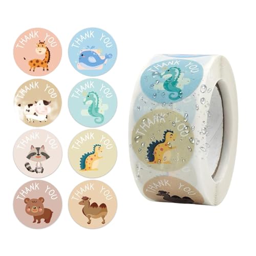 Tieraufkleberrolle - 500 entzückende Landtier-Aufkleber | Tieraufkleber für Kinder, Gastgeschenke, Geschenkanhänger, jeweils 2,5 cm im Durchmesser Tieraufkleberrolle - 500 entzückende Landtier-Aufkleber | Tieraufkleber für Kinder, Gastgeschenke, Geschenkanhänger, jeweils 2,5 cm im Durchmesser von Generisch