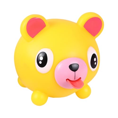 Tierische Zunge Squeeze Toy Gummi Squeeze Schreien Spielzeug Stress Ball mit Sound Funny Helper Ball Stress Relieving lustig und niedlich Geschenke (Gelb) von Generisch