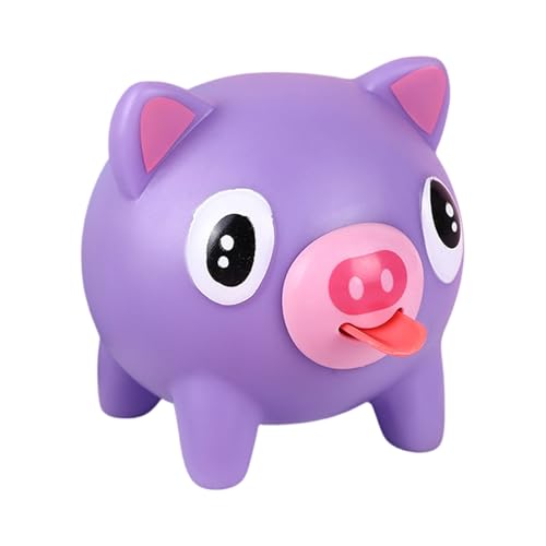 Tierische Zunge Squeeze Toy Gummi Squeeze Schreien Spielzeug Stress Ball mit Sound Funny Helper Ball Stress Relieving lustig und niedlich Geschenke (Lila) von Generisch