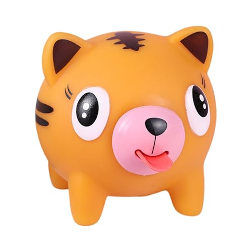 Tierische Zunge Squeeze Toy Gummi Squeeze Schreien Spielzeug Stress Ball mit Sound Funny Helper Ball Stress Relieving lustig und niedlich Geschenke (Orange) von Generisch