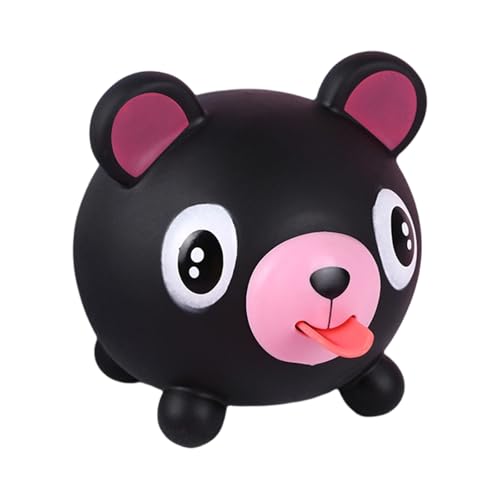 Tierische Zunge Squeeze Toy Gummi Squeeze Schreien Spielzeug Stress Ball mit Sound Funny Helper Ball Stress Relieving lustig und niedlich Geschenke (Schwarz) von Generisch