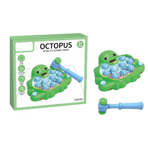 Tierisches Hammer Spiel,Schlagen Spiel | Hand-Auge-Koordination Oktopus Form Kinder Spielzeug Für Kleinkinder Unterwegs Zuhause Spielzeit Vorschule Fähigkeiten Entwickeln von Generisch