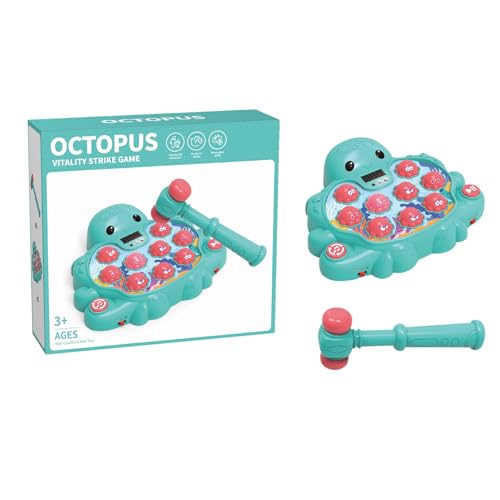 Tierisches Hammer Spiel - Interaktives Hammer Spiel - Hand-Auge-Koordination Oktopus Form Kinder Spielzeug Für Kleinkinder Unterwegs Zuhause Spielzeit Vorschule Fähigkeiten Entwickeln von Generisch