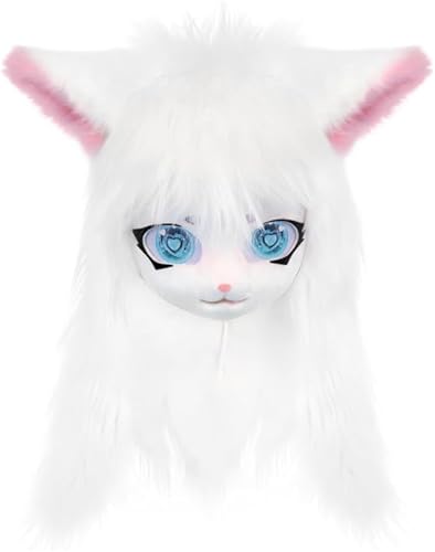 Tierkopfmaske, Katzen-Fursuit-Gesichtsmaske, Halloween-Kostüm, Maskerade, Party-Requisite für Erwachsene und Kinder Tierkopfmaske, Katzen-Fursuit-Gesichtsmaske, Halloween-Kostüm, Maskerade, Party-Requisite für Erwachsene und Kinder von Generisch