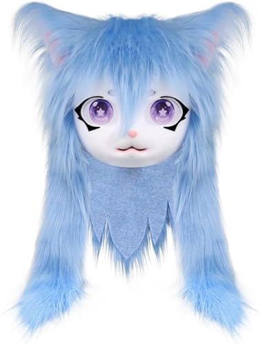 Tierkopfmaske, Katzen-Fursuit-Gesichtsmaske, Halloween-Kostüm, Maskerade, Party-Requisite für Erwachsene und Kinder von Generisch