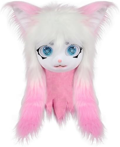 Tierkopfmaske, Katzen-Fursuit-Gesichtsmaske, Halloween-Kostüm, Maskerade, Party-Requisite für Erwachsene und Kinder von Generisch