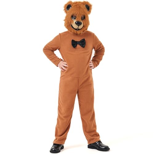 Tierkostüm für Erwachsene und Kinder, für Erwachsene und Kinder, Halloween-Kostüm, Kleinkind-Strampler (braun, 4–7 Jahre) von Generisch
