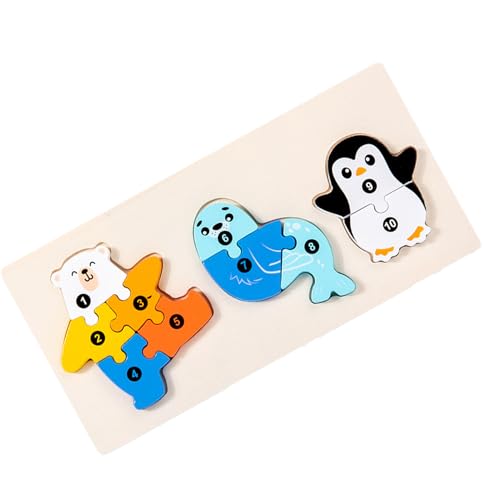 Tierpuzzletet, Tierpuzzletafel | Tiermuster -Matching -Blöcke | Frühe Bildungsentwicklung Brettspiele für Mädchen und Junge von Generisch