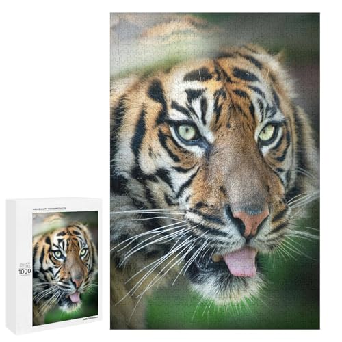 Tiger im Wald 1000 Teile Holzpuzzle - laminiertes Lindenholz, perfekter Indoor-Spaß für Kunstliebhaber Tiger im Wald 1000 Teile Holzpuzzle - laminiertes Lindenholz, perfekter Indoor-Spaß für Kunstliebhaber von Generisch