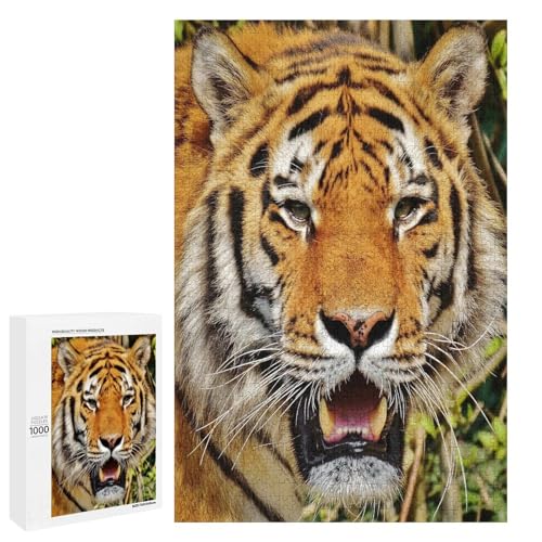 Tiger in Nature 1000 Teile Set Holzpuzzle - Nachhaltiges Holzmaterial, perfekte Fähigkeitsentwicklung für Paare von Generisch