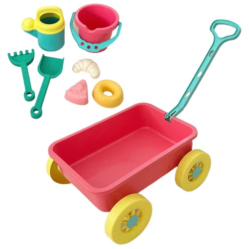 Toddler Beach Toys Sand-Bausatz, frühes Sandspielzeug mit Rollwagen, 8 Stück, Playset Portable Fun Outdoor für außerhalb des Campingplatzes Toddler Beach Toys Sand-Bausatz, frühes Sandspielzeug mit Rollwagen, 8 Stück, Playset Portable Fun Outdoor für außerhalb des Campingplatzes von Generisch