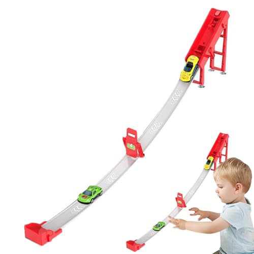 Toddler Car Ramp Auto Track Toy - Catapult Track Toy mit 2 Lernautos Spaß Rennstrecke Interaktive Rennwagen Kinderparty von Generisch