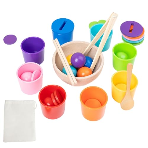 Toddler Color Learning, Portable 8 Shape, 9.84x6.89x2.36in Interactive Matching Games, Educational Fine Motor Skills Toy, Color Recognition Ball Game for Toddler Color Learning, Portable 8 Shape, 9.84x6.89x2.36in Interactive Matching Games, Educational Fine Motor Skills Toy, Color Recognition Ball Game for von Generisch