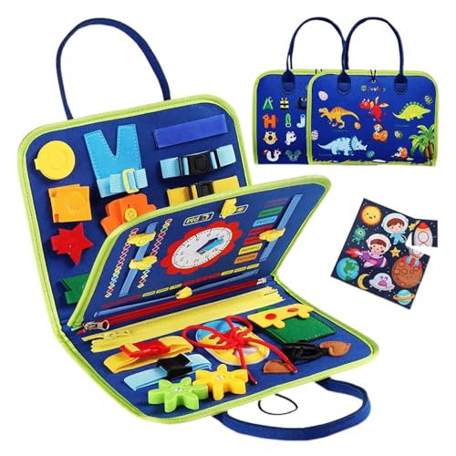 Toddler Toy for Road Trip, Preschool Learning Toys, Fine Motor Skills Toy, Toddler Games, Activity Book Early Learning Sensory Interactive Soft Busy Book for Preschool Life Skills and Development von Generisch