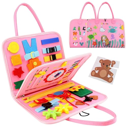 Toddler Toy for Road Trip, Preschool Learning Toys, Fine Motor Skills Toy, Toddler Games, Activity Book Early Learning Sensory Interactive Soft Busy Book for Preschool Life Skills and Development Toddler Toy for Road Trip, Preschool Learning Toys, Fine Motor Skills Toy, Toddler Games, Activity Book Early Learning Sensory Interactive Soft Busy Book for Preschool Life Skills and Development von Generisch