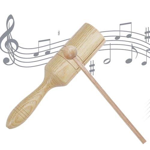 Tonblock-Musikinstrument, hölzerner Crow Sounder,Crow Sounder Guiro Schlaginstrument | Lateinisches Einzellautsprecher-Musikspielzeug mit Stock, Lernspielzeug für Erwachsene und Kinder von Generisch