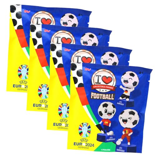 Topps I Love Football Figur - UEFA Euro 2024 Germany - EM Sammelfigur - 4 Tüten von Generisch