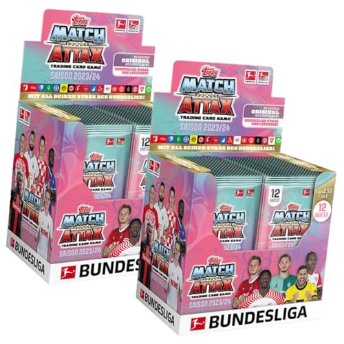 Topps Match Attax Bundesliga Karten 2023-2024 - Sammelkarten - 2 Display von Generisch
