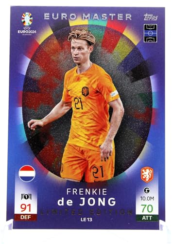 Topps Match Attax Euro 2024 - Frenkie de Jong Niederlande LE 13 Euro Master Limited Edition Trading Card Topps Match Attax Euro 2024 - Frenkie de Jong Niederlande LE 13 Euro Master Limited Edition Trading Card von Generisch