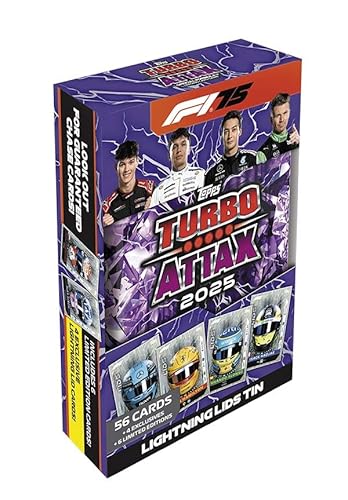 Topps Turbo Attax 2025 | Mega Tin – Lightning Lids (lila) | Deutsche Version von Generisch