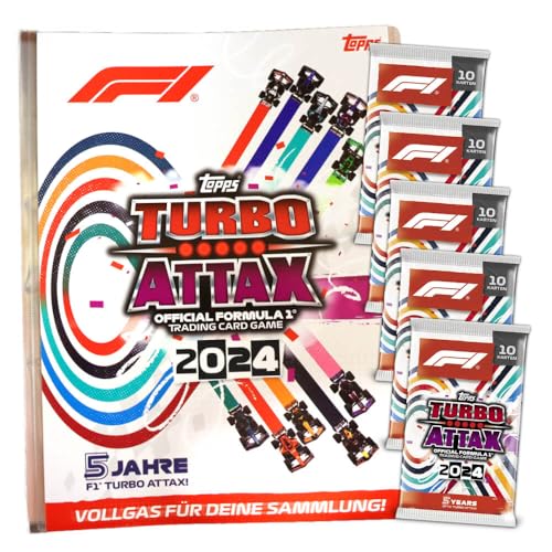Topps Turbo Attax Karten 2024 Formula 1 - Sammelkarten - Trading Cards - 1 Mappe + 5 Booster Topps Turbo Attax Karten 2024 Formula 1 - Sammelkarten - Trading Cards - 1 Mappe + 5 Booster von Generisch