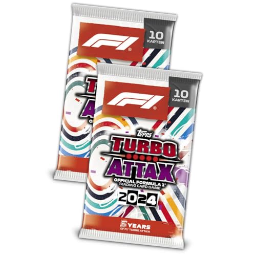 Topps Turbo Attax Karten 2024 Formula 1 - Sammelkarten - Trading Cards - 2 Booster von Generisch