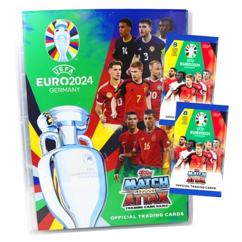 Topps UEFA Euro 2024 Germany Match Attax Karten - EM Sammelkarten - 1 Mappe + 2 Booster von Match Attax