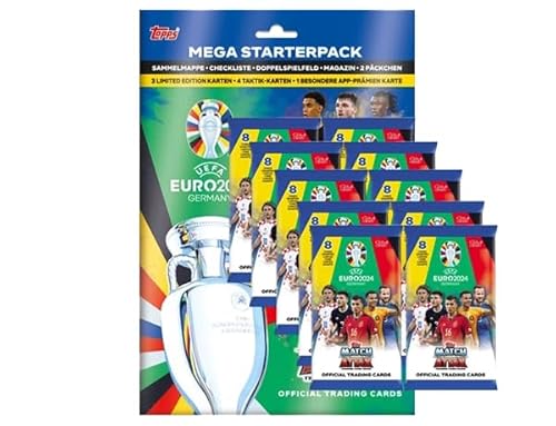 Topps UEFA Euro 2024 Germany Match Attax Trading Cards – 1x Starterpack + 10x Booster von Match Attax