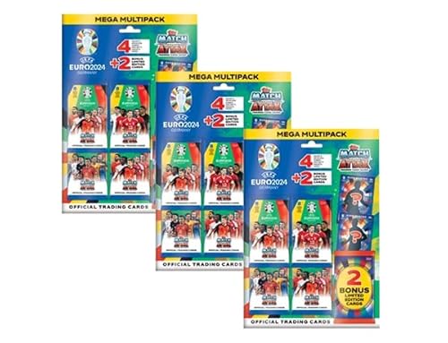Topps UEFA Euro 2024 Germany Match Attax Trading Cards – 3X Mega Multipack von Match Attax