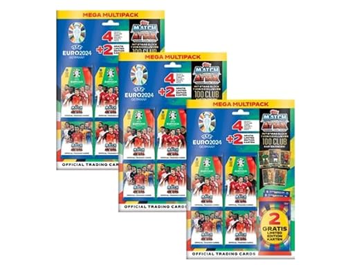 Topps UEFA Euro 2024 Germany Match Attax Trading Cards – 3X Ultra Mega Multipack von Match Attax